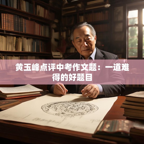 黄玉峰点评中考作文题：一道难得的好题目