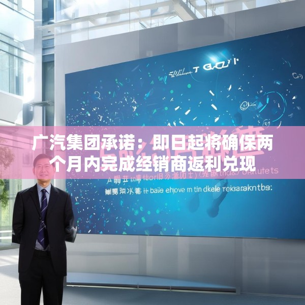 广汽集团承诺：即日起将确保两个月内完成经销商返利兑现