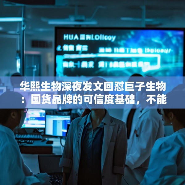 华熙生物深夜发文回怼巨子生物：国货品牌的可信度基础，不能建立在学术名称与概念滥用之上
