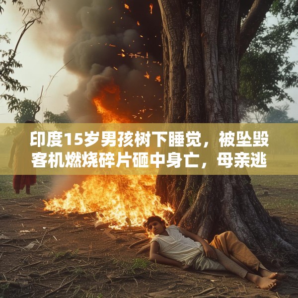 印度15岁男孩树下睡觉，被坠毁客机燃烧碎片砸中身亡，母亲逃出火海