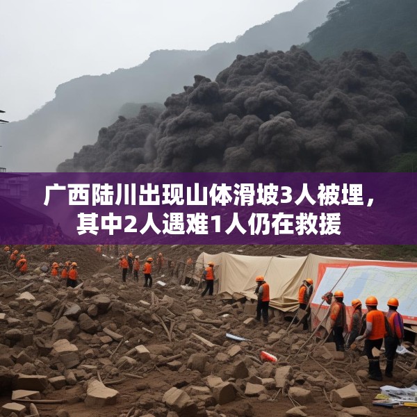 广西陆川出现山体滑坡3人被埋，其中2人遇难1人仍在救援