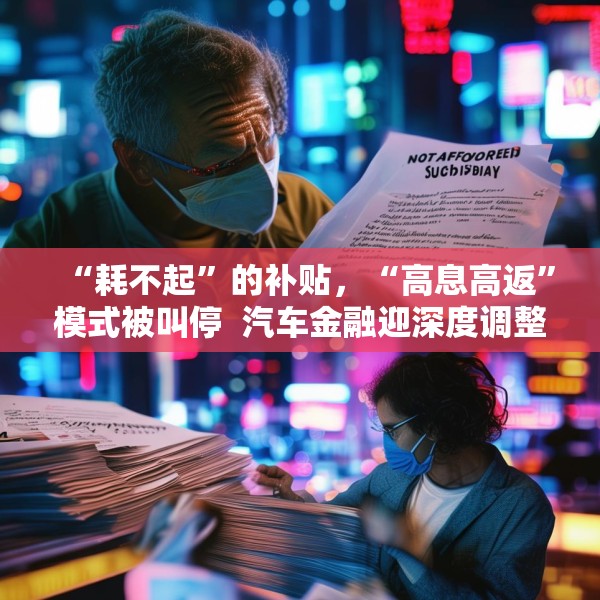 “耗不起”的补贴，“高息高返”模式被叫停  汽车金融迎深度调整