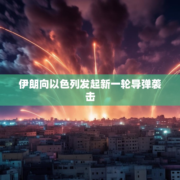 伊朗向以色列发起新一轮导弹袭击
